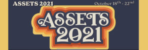 ASSETS 2021 logo, October 18th-22nd